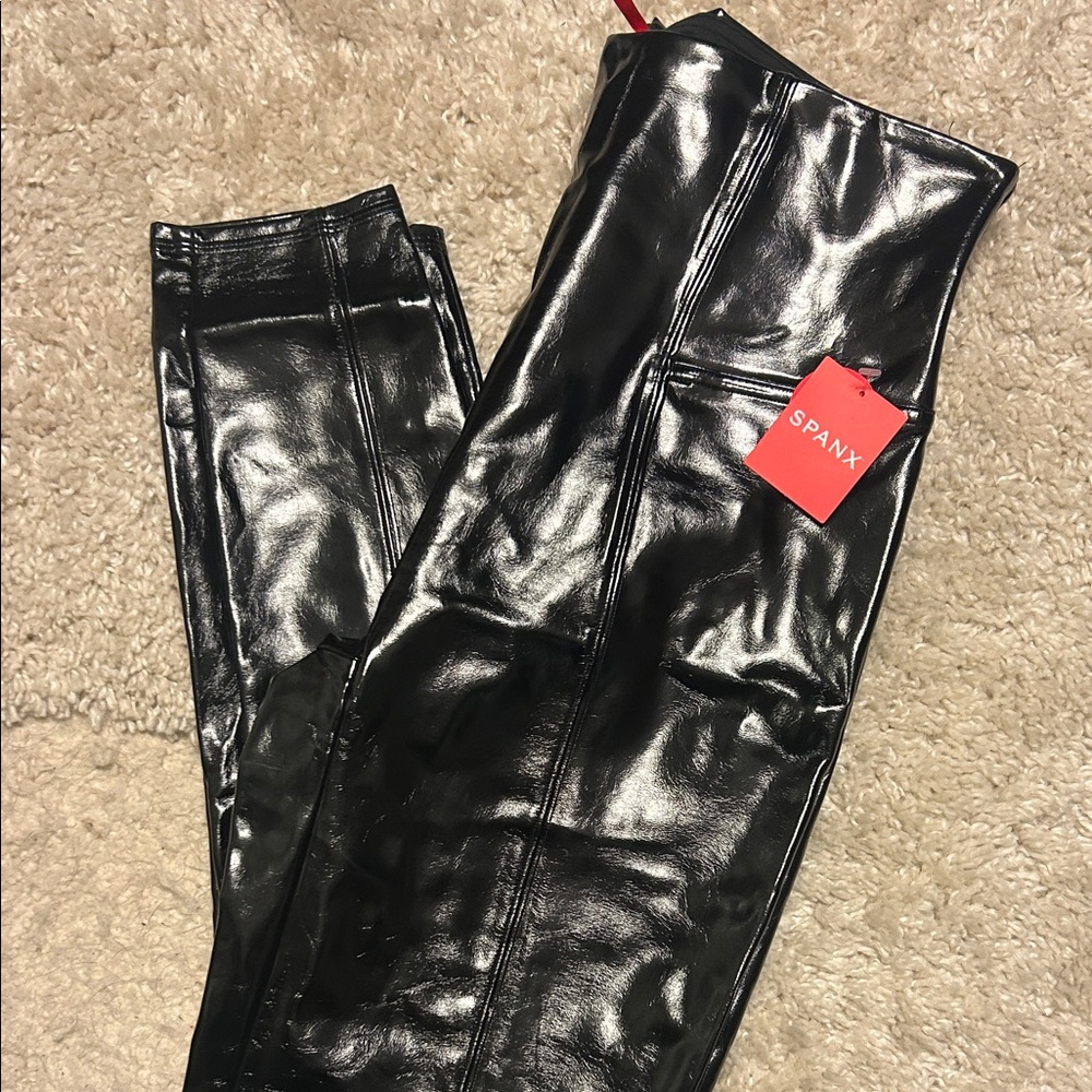 SPANX Shiny Black Jeggings